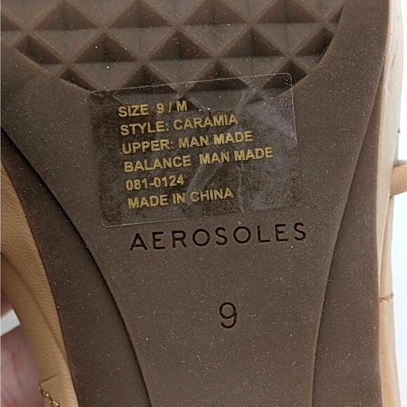 Aerosoles Caramia Strappy Heel Sandals Women's Doe Pu Leather Size US9M EU40 - Picture 10 of 11